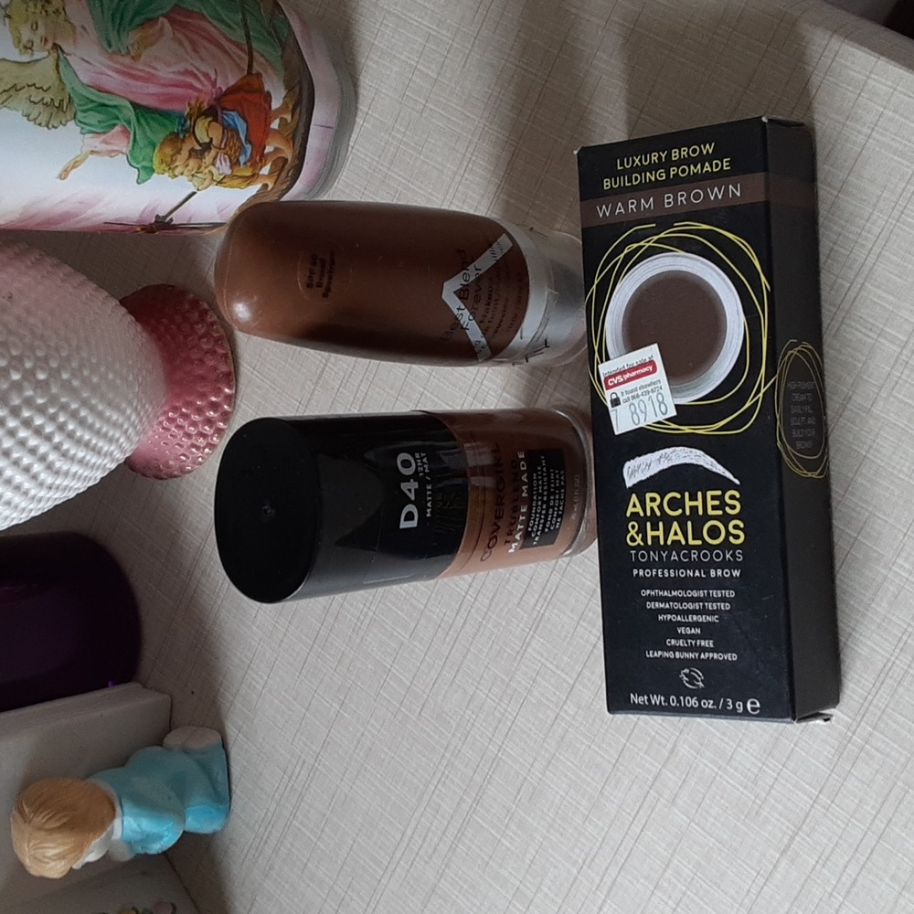 Assorted make up stuff,foundation ,eye brow ,